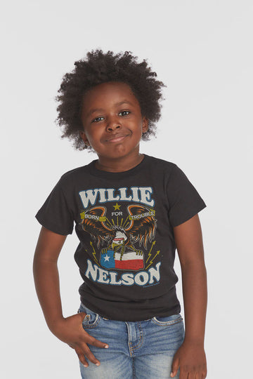Chaser - Willie Nelson Born For Trouble Tee - Black