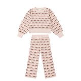 Rylee & Cru - Jacquard Knit Set - Ruby Hearts