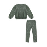 Rylee & Cru - Spongey Knit Set - Evergreen Ditsy