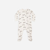 Rylee & Cru - Bamboo Zip Footie - Bats