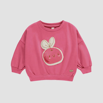 Souris Mini - Pink Long Sleeve Sweater - Cherry Illustration