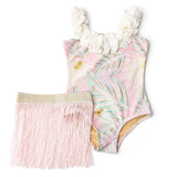Shade Critters - One Piece and Skirt Metallic Hula - Pink & Green