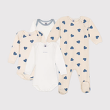 Petit Bateau - Babies Pyjamas & 3 Pack of Bodysuits - Baby Blues