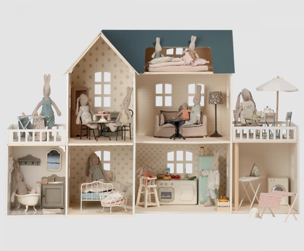 Maileg - House of Miniature Dollhouse - with Wallpaper – Honor