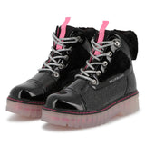Billieblush - Girls Faux Fur Ankle Boot - Black