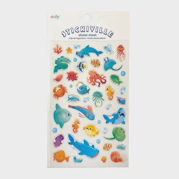Ooly - Stickiville Clear Epoxy Stickers - Blue Ocean
