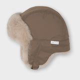 MINI A TURE - Crister Teddy Lined Winter Hood - Wood