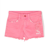Billie Blush - Drill Five-Pocket Shorts - "Love" Sequin