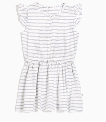 Miles Baby - Stripe Flutter Dress (Off-White)