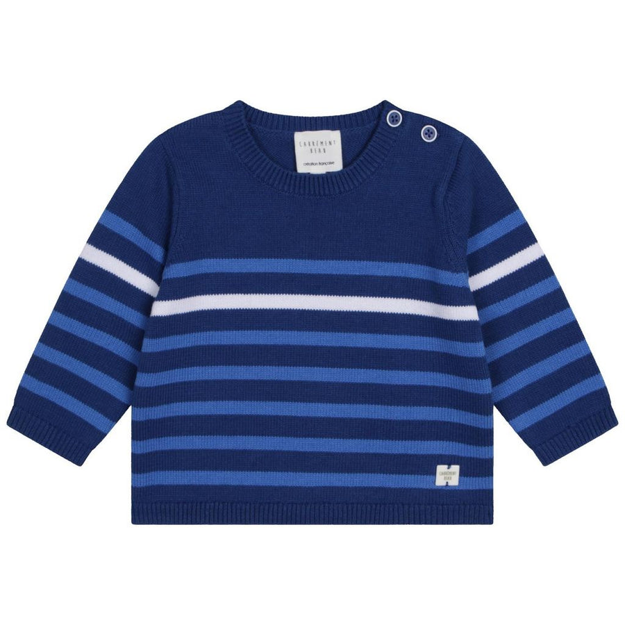Carrement Beau - Boys Striped Sweater - Blue
