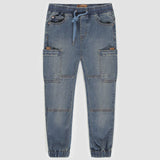 Souris Mini - Relax Fit Denim Jogger Pant - Blue Wash