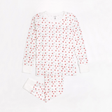 Petit Lem - Heart Print Women's Pajama Set - Off White