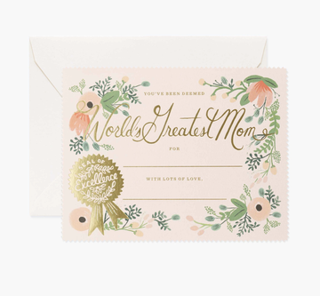 Rifle Paper Co. - Greatest Mom Certificate Card