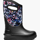 Bogs - Neo-Classical Real Flower Kids Winter Boots - Black Multi