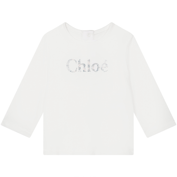 Chloe - Logo Long Sleeve T-Shirt - Off White