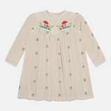 Stella McCartney - Embroidered Daisy Velour Fleece Dress - Cream