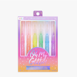 Ooly - Oh My Glitter - Liquid Neon Glitter Highlighters - Set of 6