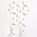 Petit Lem - Rudy and Reindeers Print - Off White Sleeper