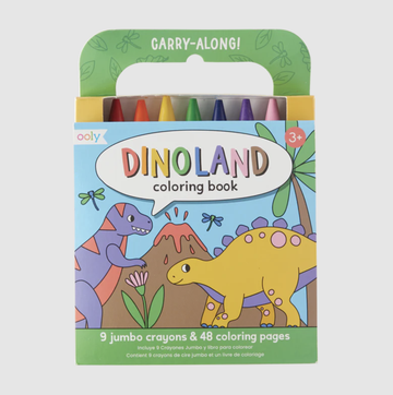 Ooly - Carry Along Crayon & Coloring Book Kit - Dinoland