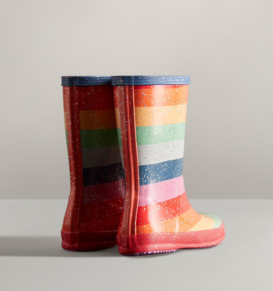 Hunter - Kids First Classic Rain Boots - Glitter Rainbow