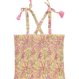 Louise Misha - Malika Cotton Crinkle Top - Lemon Patchouli Spring