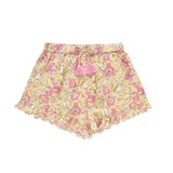 Louise Misha - Vallaloid Cotton Crinkle Shorts - Lemon Patchouli Spring