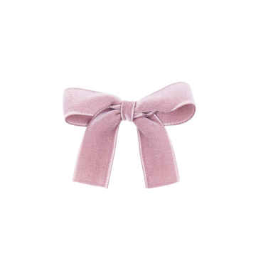 Olilia - Medium Velvet Bow - Antique Pink