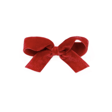 Olilia - Medium Velvet Bow - Scarlet