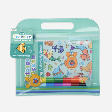 Ooly - Mini Traveller Coloring & Activity Kit - Outrageous Ocean