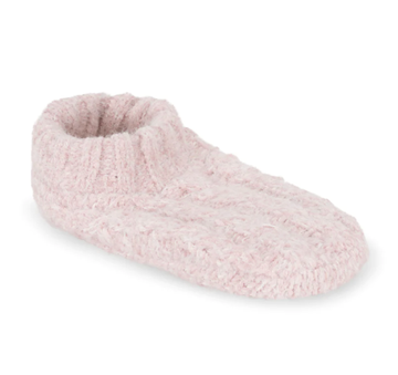 Lemon Loungewear - Womens All OVer Cable Slipper - Pink