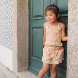 Louise Misha - Malika Cotton Crinkle Top - Lemon Patchouli Spring