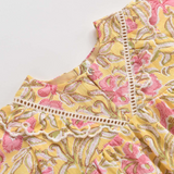 Louise Misha - Siloe Cotton Crinkle Dress - Lemon Patchouli Spring