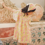 Louise Misha - Siloe Cotton Crinkle Dress - Lemon Patchouli Spring