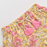 Louise Misha - Vallaloid Cotton Crinkle Shorts - Lemon Patchouli Spring