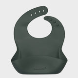 Loulou Lollipop - Solid Color Silicone Bib - Spruce Green