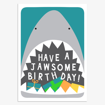 Think Of Me - Jawsome Birthday Card
