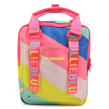 Billie Blush - Striped Rose Fluorescent Backpack  - Multicolor