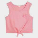 Billie Blush - Knotted Tank Top - Heart Patch