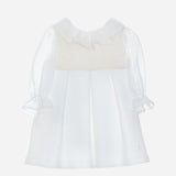 Patachou - Special Occasion Dress w Sheer Sleeves - Ecru