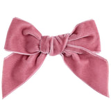 Condor - Coquette Hair Clip with Velvet Bow - Pale Pink