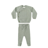 Quincy Mae - Knit Wrap Top + Pant Set - Fern