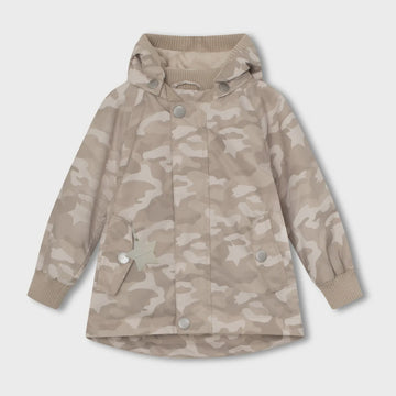 Mini a ture - Matwally Fleece Lined Printed Spring Jacket - Sand Camo