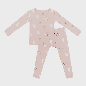 Kyte Baby - Long Sleeve Pajamas in Blush Rabbit