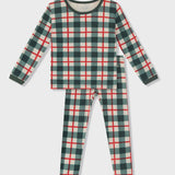 Kyte Baby - Zippered Footie - Long Sleeve Pajama Set - Holiday Plaid