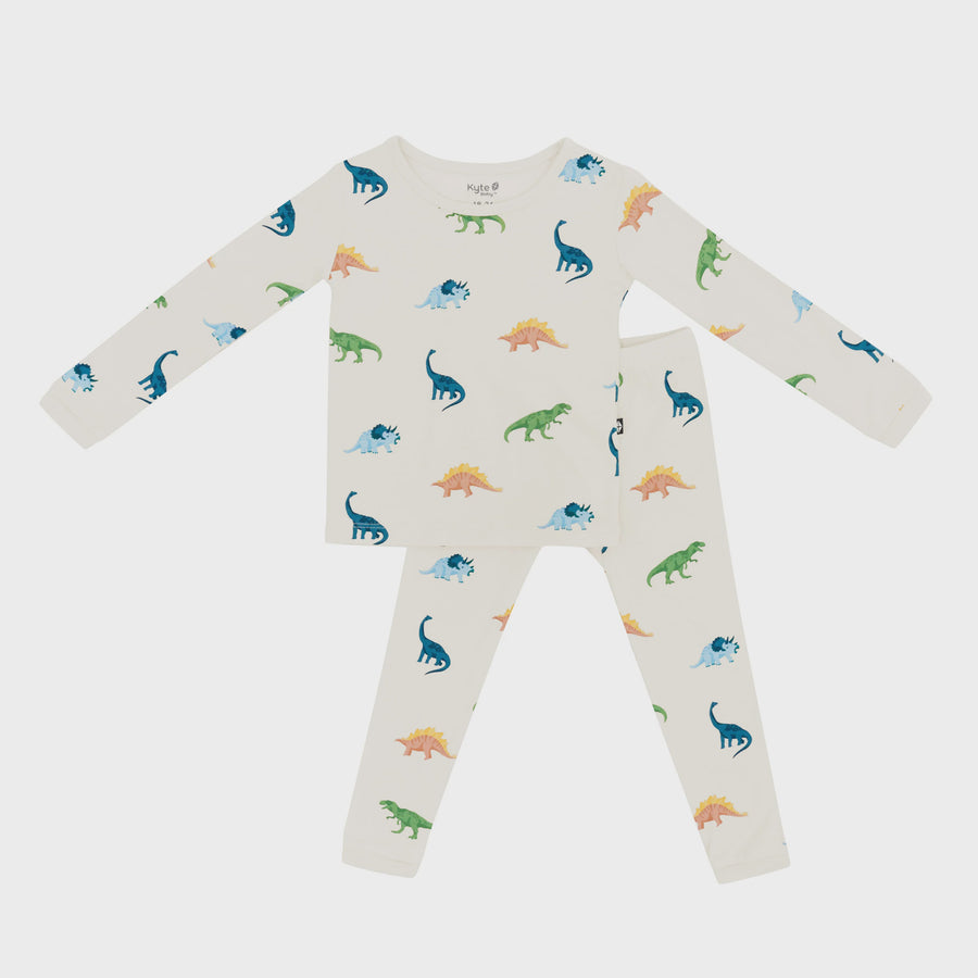 Kyte Baby - Long Sleeve Pajamas - Ecru Roar