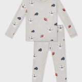 Kyte Baby - Zippered Footie - Long Sleeve Pajama Set - Vintage Football
