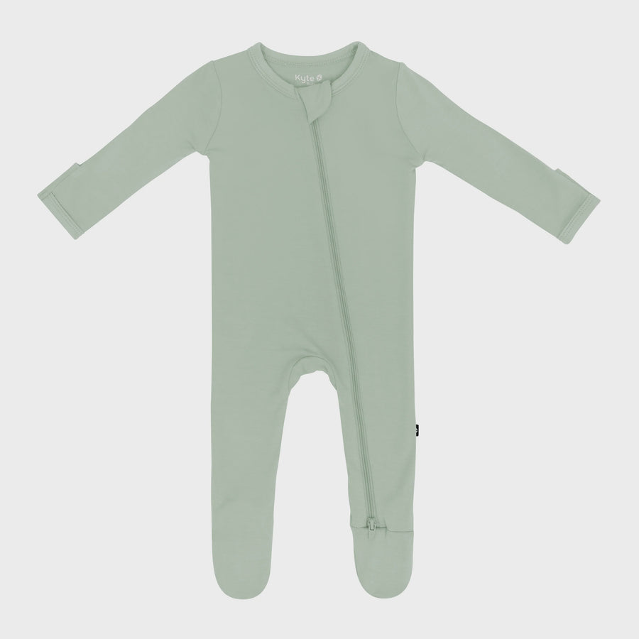 Kyte Baby - Zippered Footie - Thyme Green