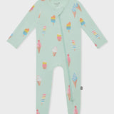 Kyte Baby - Zippered Footie - Mint Ice Cream