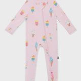 Kyte Baby - Zippered Footie - Sakura Ice Cream
