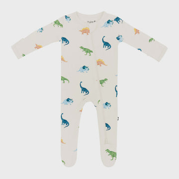 Kyte Baby - Zippered Footie - Ecru Roar